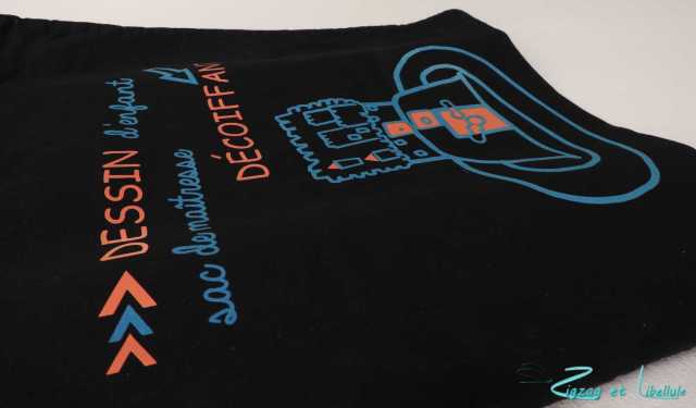 tote bag dessin maîtresse profil