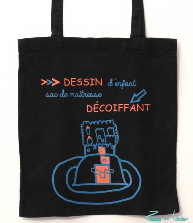 tote bag dessin maîtresse